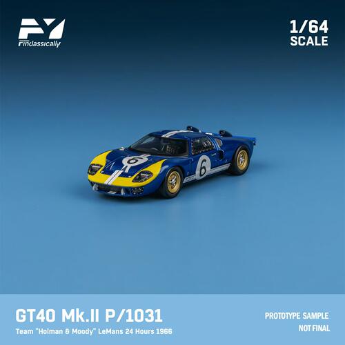 Findclassically 1:64 福特 GT40 MK II 蓝色6# 合金汽车模型