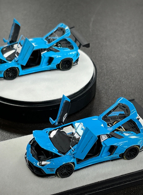 PGM 1:64 LBWK LP700-4 BB蓝 合金仿真汽车模型