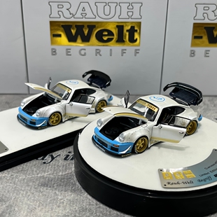 PGM 1:64 RWB930 消光白 合金全开 仿真汽车模型