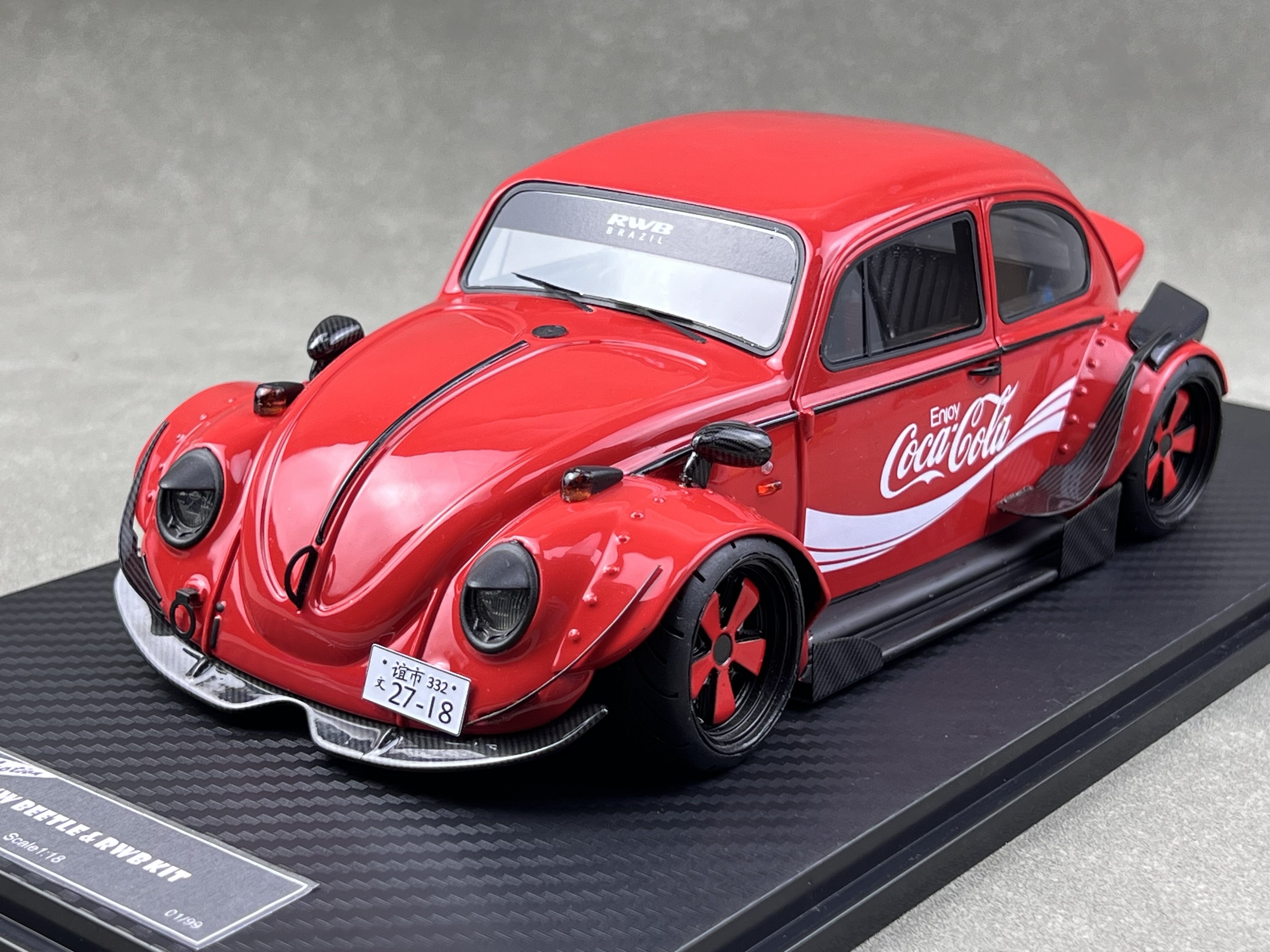 MYC 1:18 大众 甲壳虫 VW Beetle RWB改装 树脂仿真汽车模型