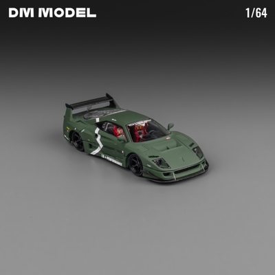 DM MODEL 1:64 法拉利 LBWK F40 零战绿 合金仿真汽车模型