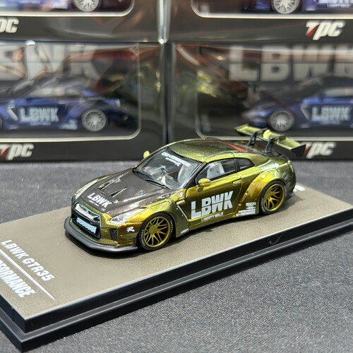 TPC 1:64 尼桑 LBWK GTR R35 钛金变色龙 合金汽车模型