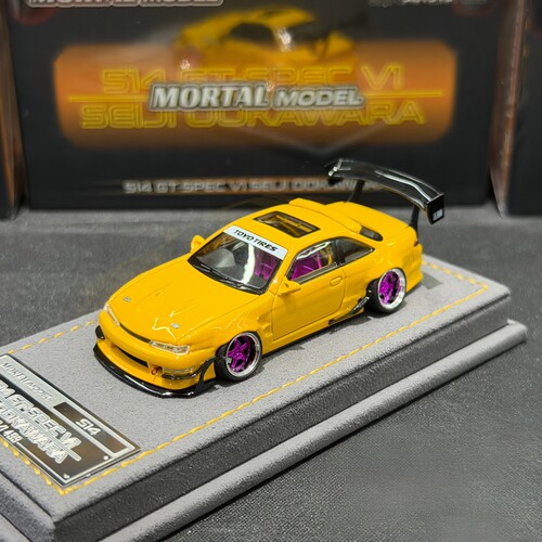 Mortal 1:64 S14 GT-SPEC V1 SEIJI OOKAWARA HEC 合金汽车模型