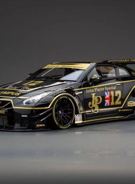 Works Project 1/18 尼桑 LB WORKS GTR R35 黑金JPS 汽车模型