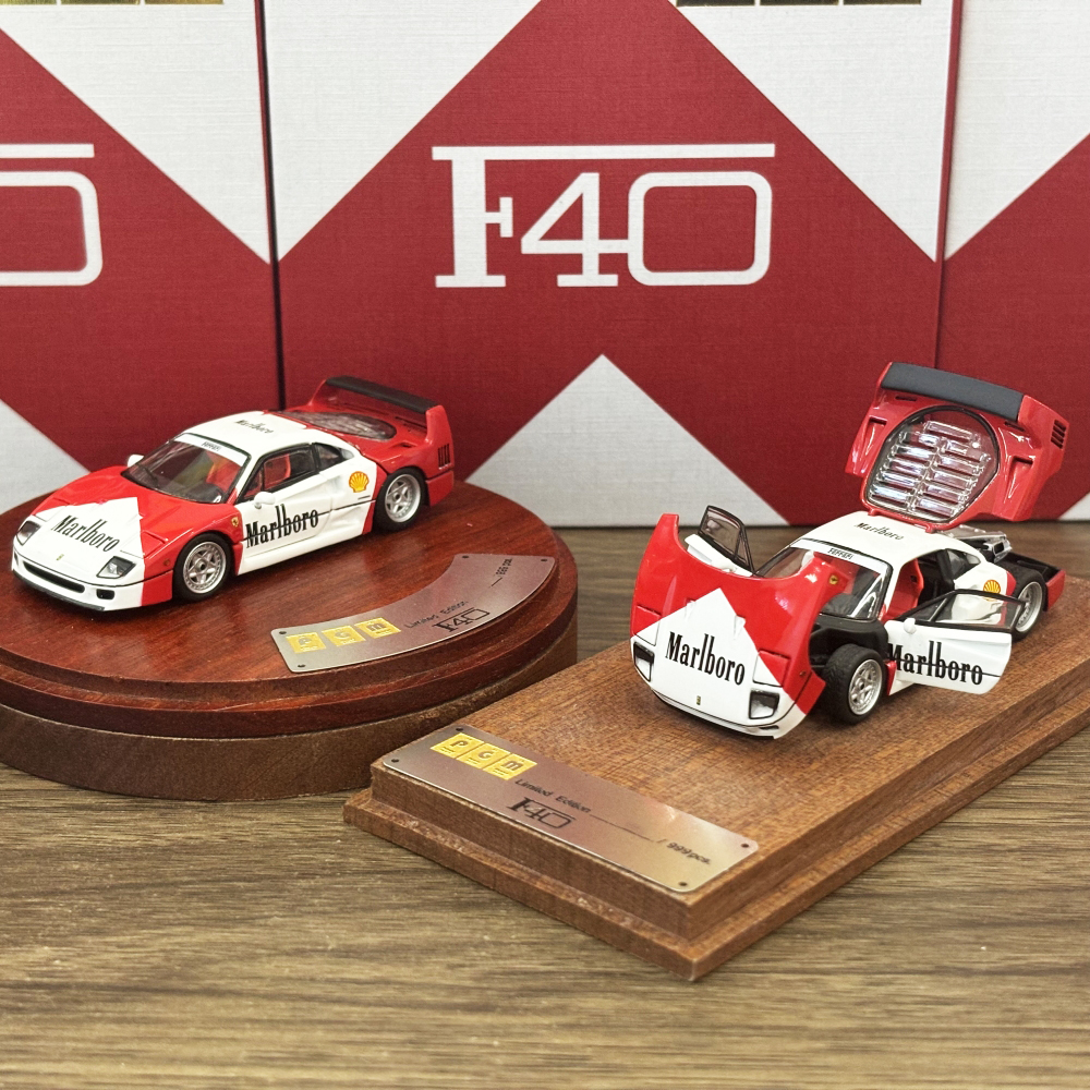 PGM 1:64 法拉利 F40 Marlboro 万宝路 合金全开 仿真汽车模型