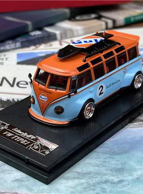 Liberty 1/64 大众 VW T1 Kombi 巴士 GULF 海湾石油 合金车模