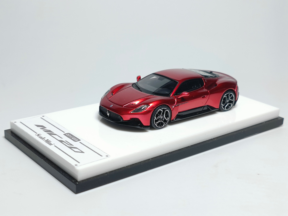 Scalemini 1:64 玛莎拉蒂 MC20  金属红 树脂仿真汽车模型