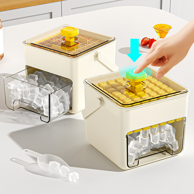 冰块模具制冰盒按压冻冰格神器家用食品级冰箱储冰储存盒自制磨具