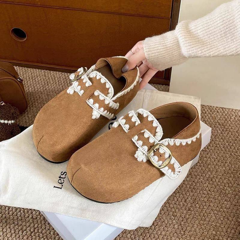 时尚复古厚底小个子增高勃肯鞋女2025秋季新款舒适两穿单鞋ins潮