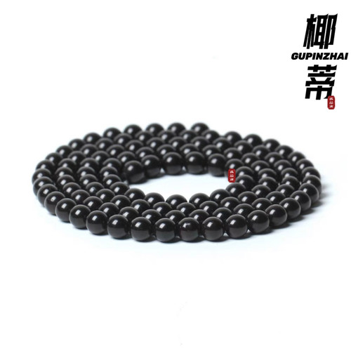 黑金原生态椰蒂圆珠脖挂