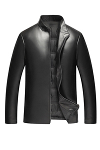J97825加厚真皮立领绵羊皮羽绒服男士外套皮衣冬季皮P650图片