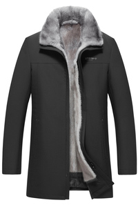 YP男士貂皮真皮水貂派克服银兰貂整貂内胆皮草大衣冬