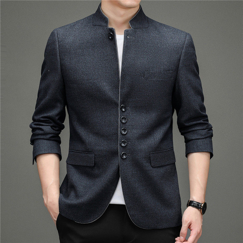 YT522男式秋季2021新款西装男西服简约外套商务休闲男装图片