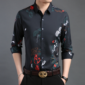 BJ1913衬衫2023春季新款长袖衬衫男韩版T恤衫商务休闲男装P65图片