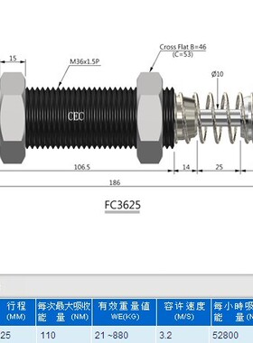 CEC 御豹 可调缓冲器  FC3625