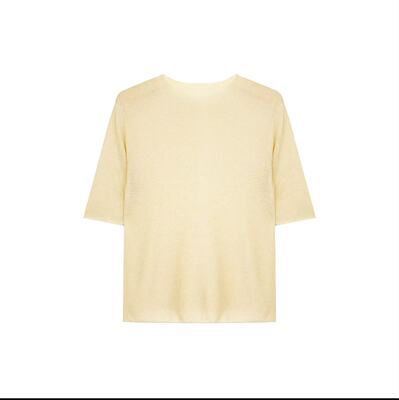 2026新款纯色圆领短袖修身上衣72310