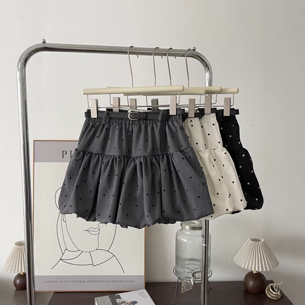 春夏季新款灰色甜美波点花苞短裙裤裙半身裙小个子蓬蓬裙子,女装/女士精品,半身裙,淘宝优惠券,粉丝福利购,淘宝优惠卷