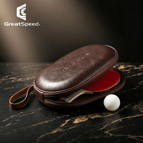 GreatSpeed大满贯乒乓球拍套/包运动训练大容量牛皮革球拍保护套