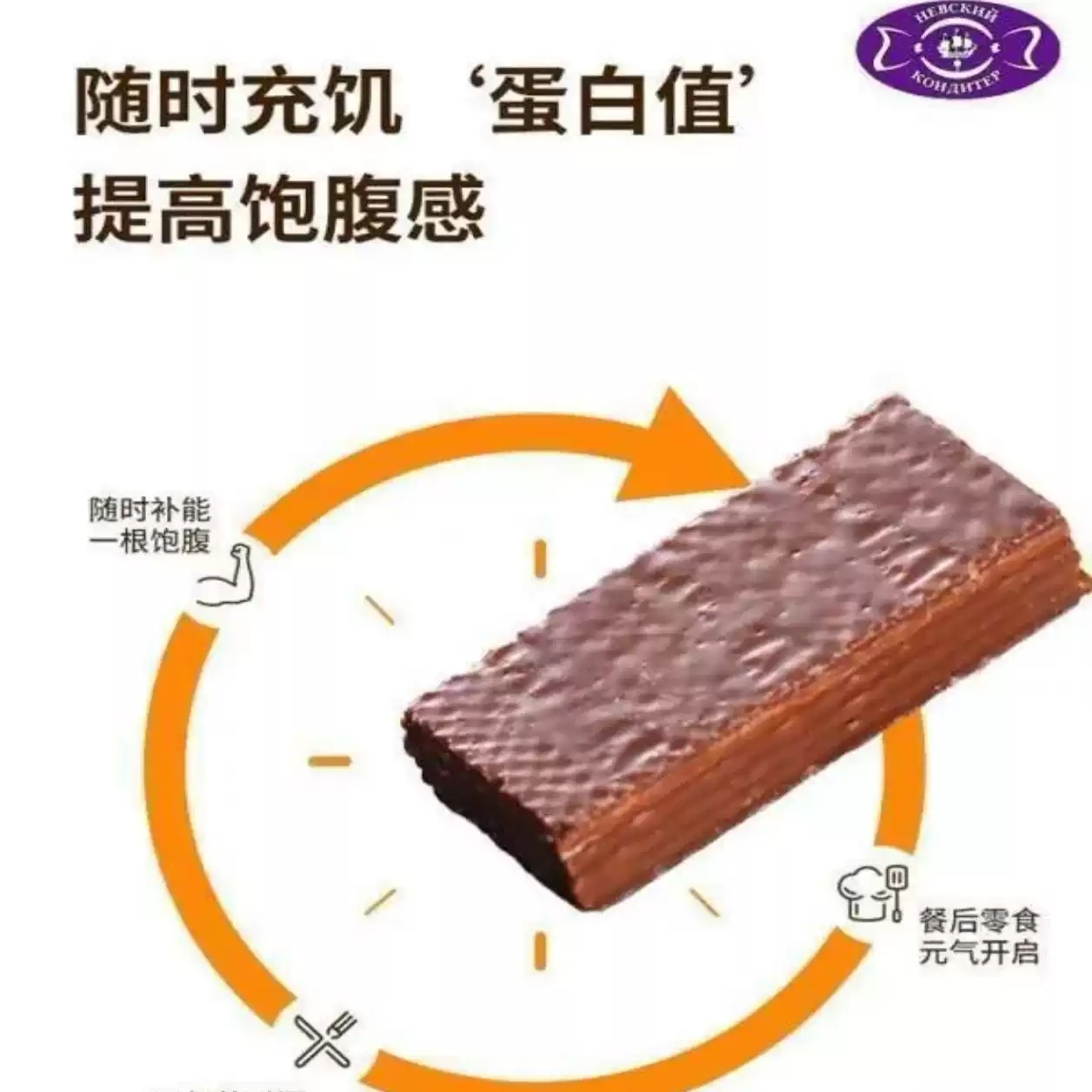 俄罗斯进口涅夫斯基巧克力威化