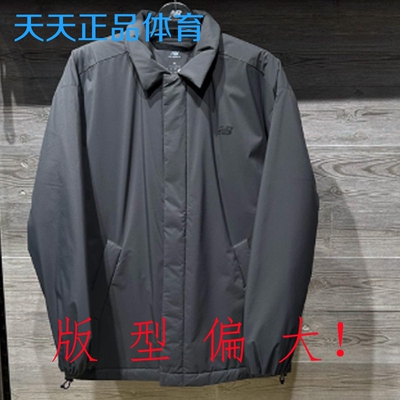 NEW BALANCE NB 秋冬款 男子简约舒适翻领梭织外套棉服 MJ43504
