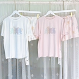 Японские милые легкие и тонкие шорты, штаны, пижама, комплект, короткий рукав