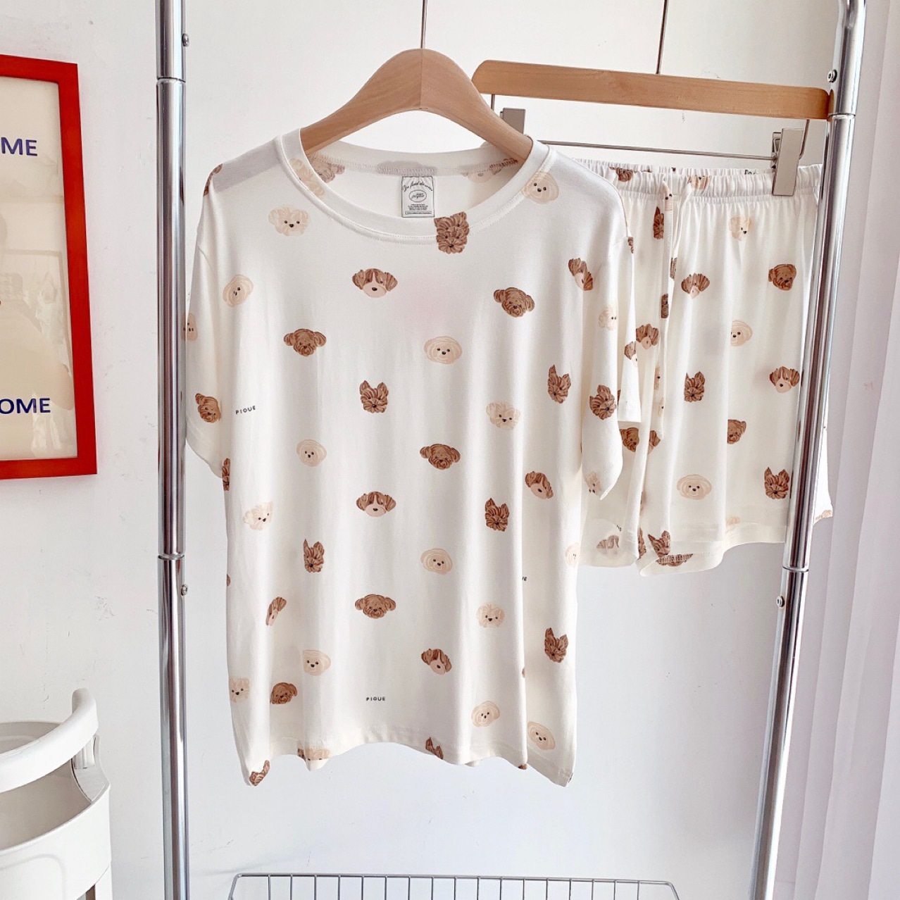 日系可爱狗狗短袖短裤卡通睡衣套装少女薄款莫代尔凉感睡衣女夏季,女士内衣/男士内衣/家居服,睡衣/家居服套装,淘宝优惠券,粉丝福利购,淘宝优惠卷