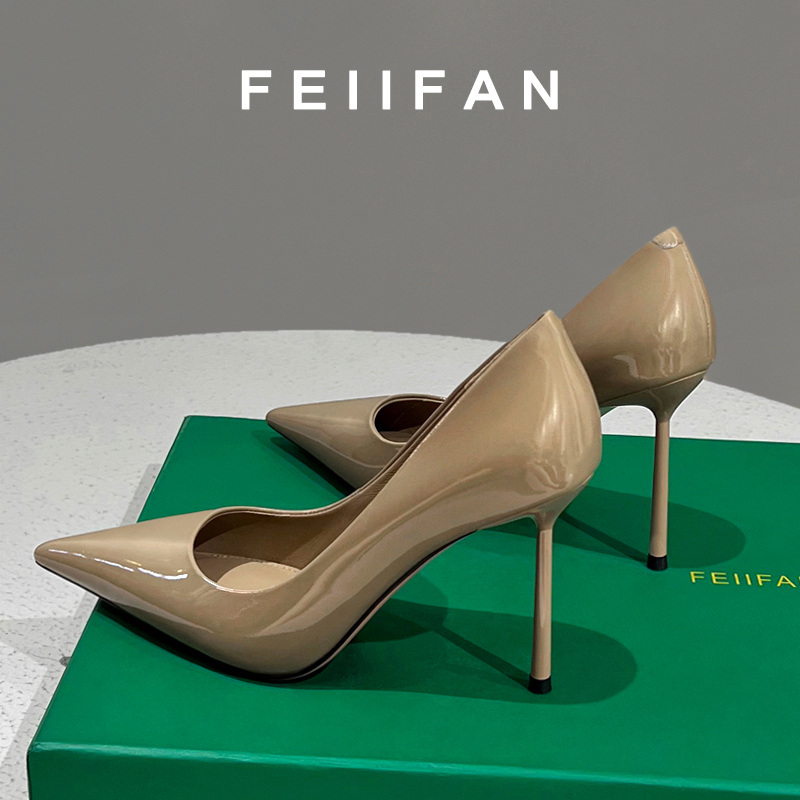 裸色高跟鞋2025秋冬新款女士细跟不累脚通勤气质法式绝美尖头单鞋