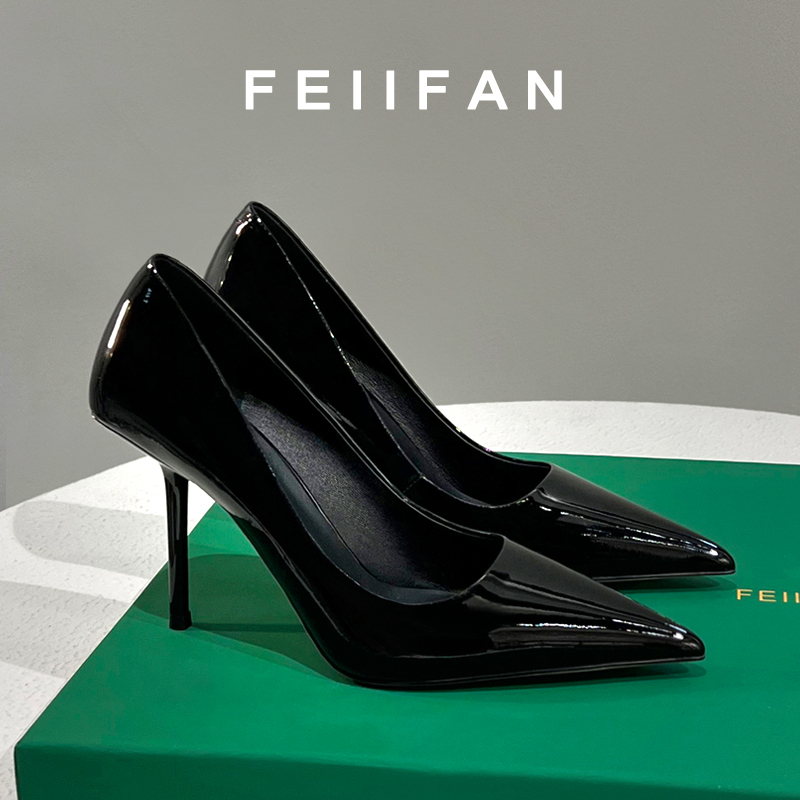 黑色高跟鞋2025秋冬新款女士细跟气质高级不累脚通勤真皮尖头单鞋