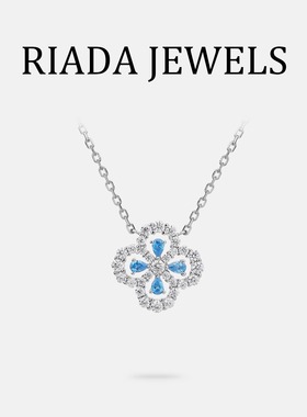 S925纯银四叶草项链女