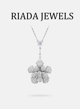 S925纯银项链饰品电镀金高碳钻