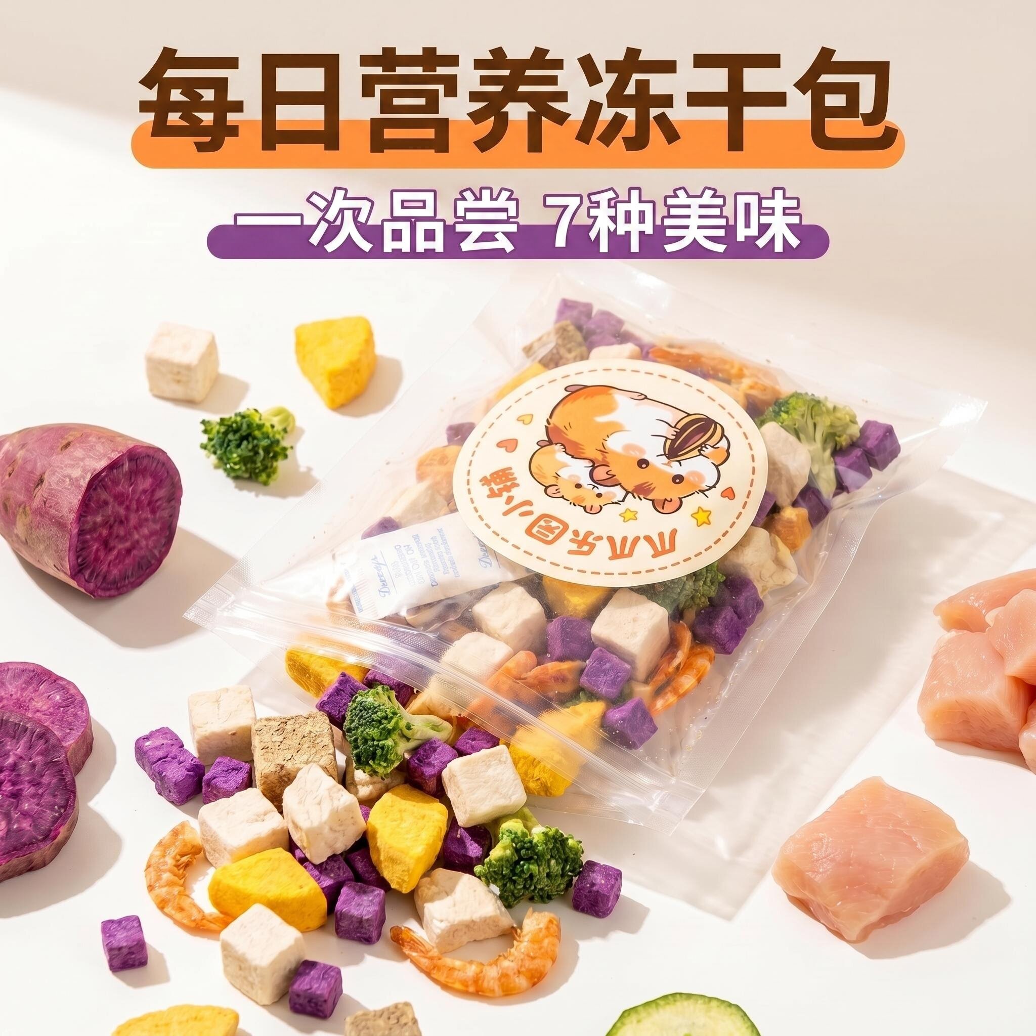 蜜袋鼯花枝鼠冻干零食礼包