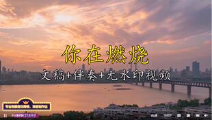 抗疫情诗歌朗诵《你在燃烧》LED背景视频 背景音乐 文稿