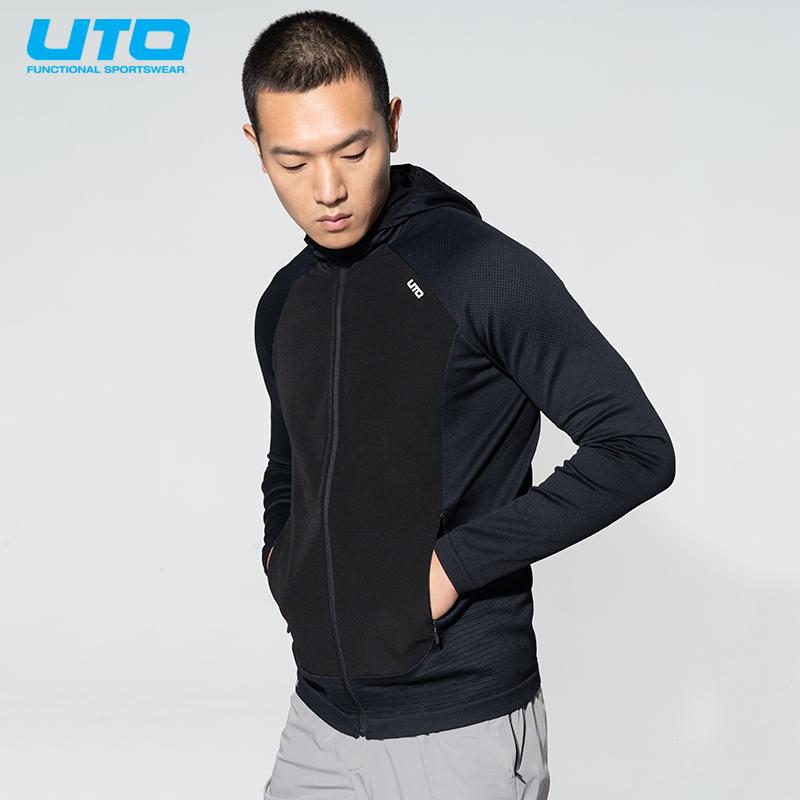 UTO徒步跑步男女连帽速干外套