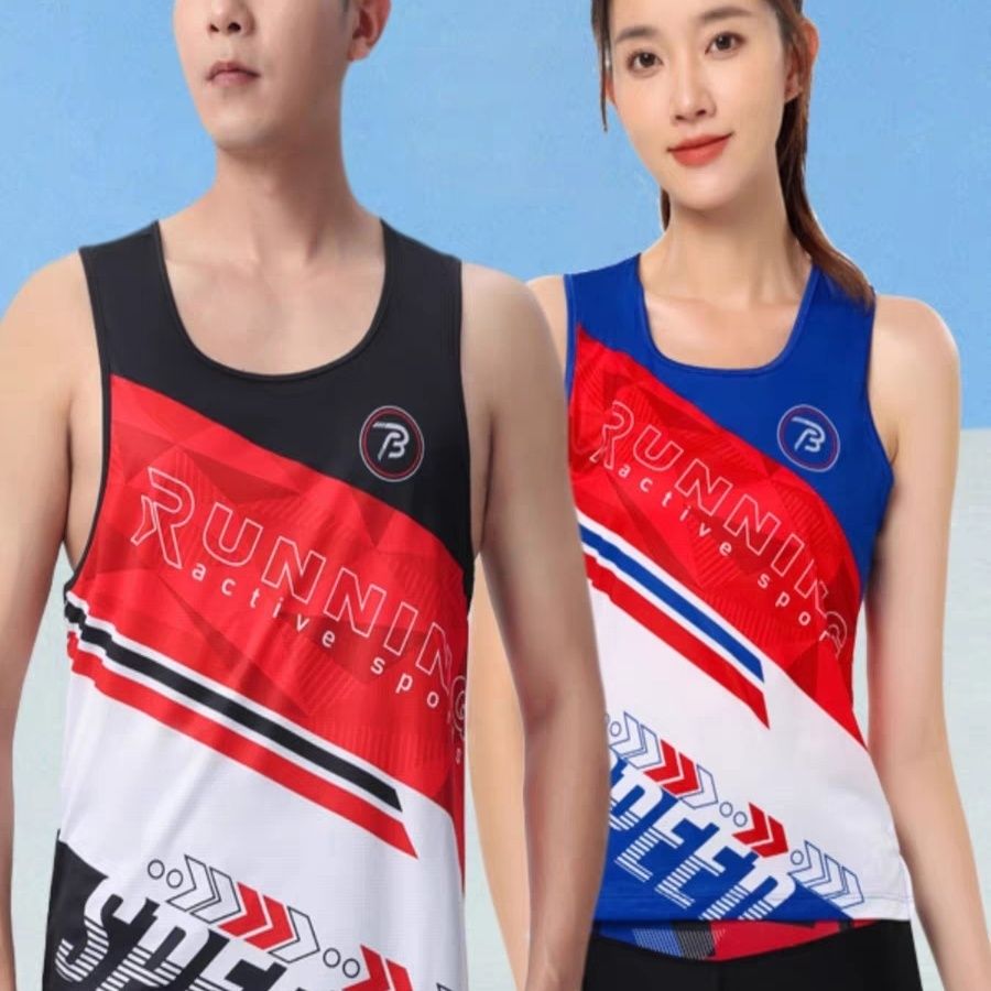 破三酷跑背心羽毛球服运T 恤男女透气排球乒乓网球速干上衣夏季