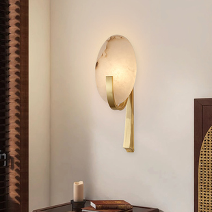 全铜西班牙天然云石床头壁灯客厅背景墙过道楼梯间酒店别墅设计师