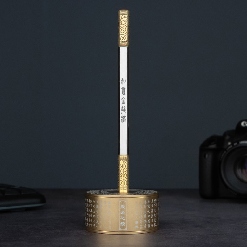 如意金箍棒笔创意中性签字笔商务高档黄铜金属加长笔杆重手感