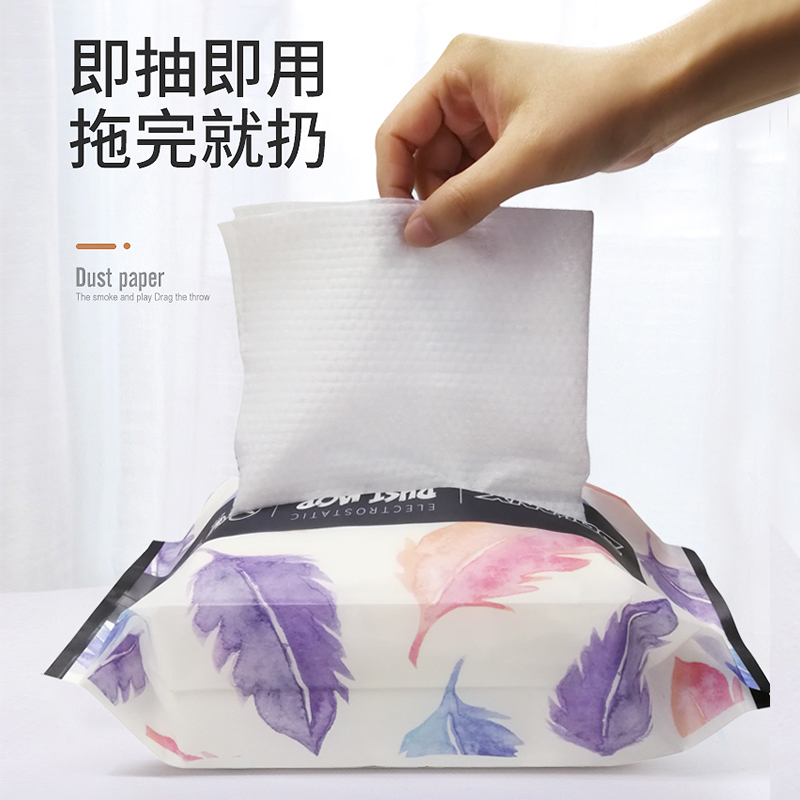 3包装 替换装静电除尘纸一次性拖把拖布吸尘纸擦地板拖免洗纸家用