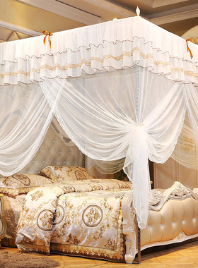 蚊帐家用2023新款三门卧室老式网红落地1.35m1米8大床可挂吊扇