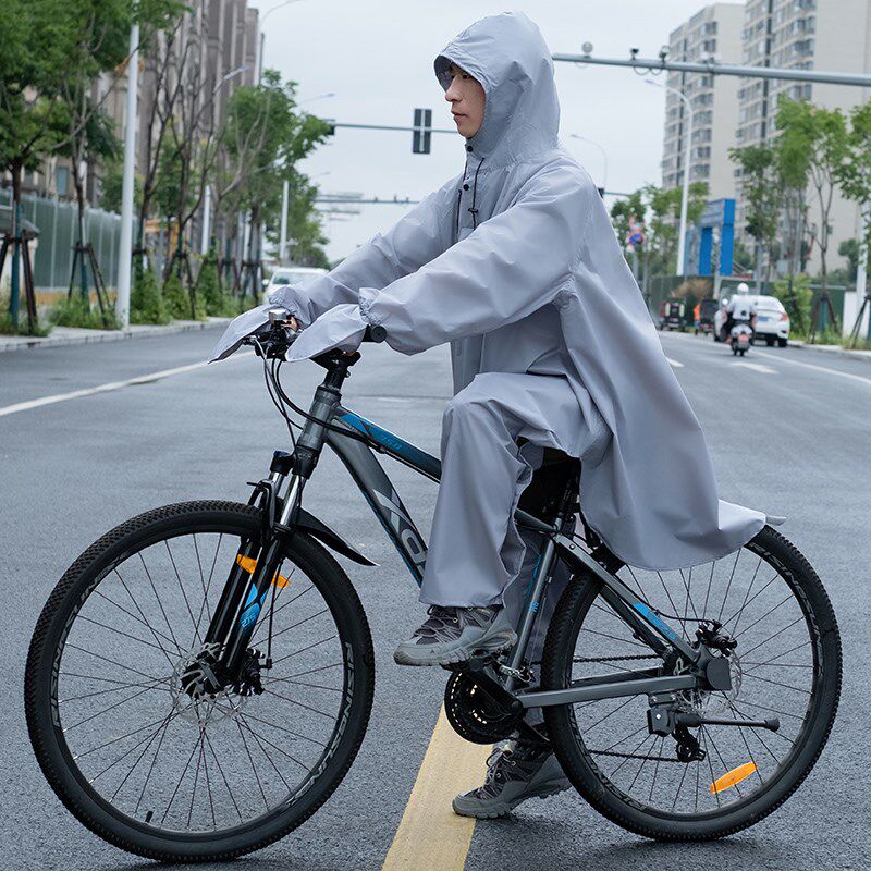 山地自行车雨衣学生长款全身防暴雨雨披成人男女加大可背包防雨衣