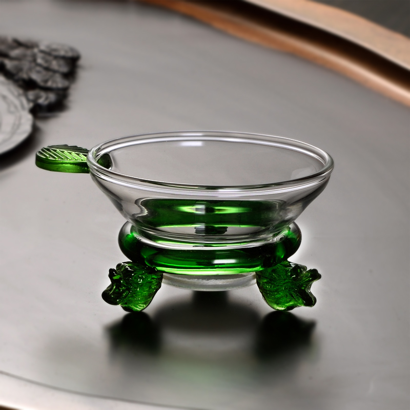 耐热玻璃茶壶茶漏透明玻璃功夫茶具茶道配件隔滤茶器 过滤网茶具