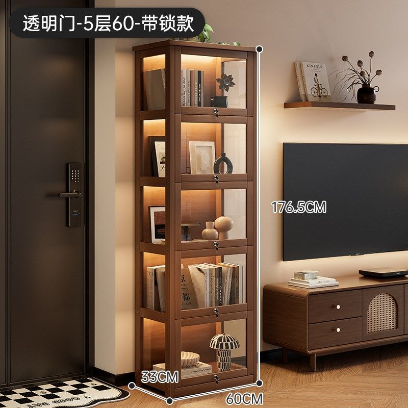 模型展示柜实木书柜带锁门透明玻璃展示柜痛柜摆件模型玩具收纳柜,住宅家具,家用陈列柜,淘宝优惠券,粉丝福利购,淘宝优惠卷