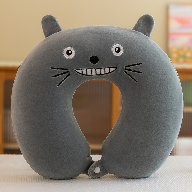 卡通可携式旅行枕午睡U型枕记忆棉护颈枕可携式学生成人办公开车