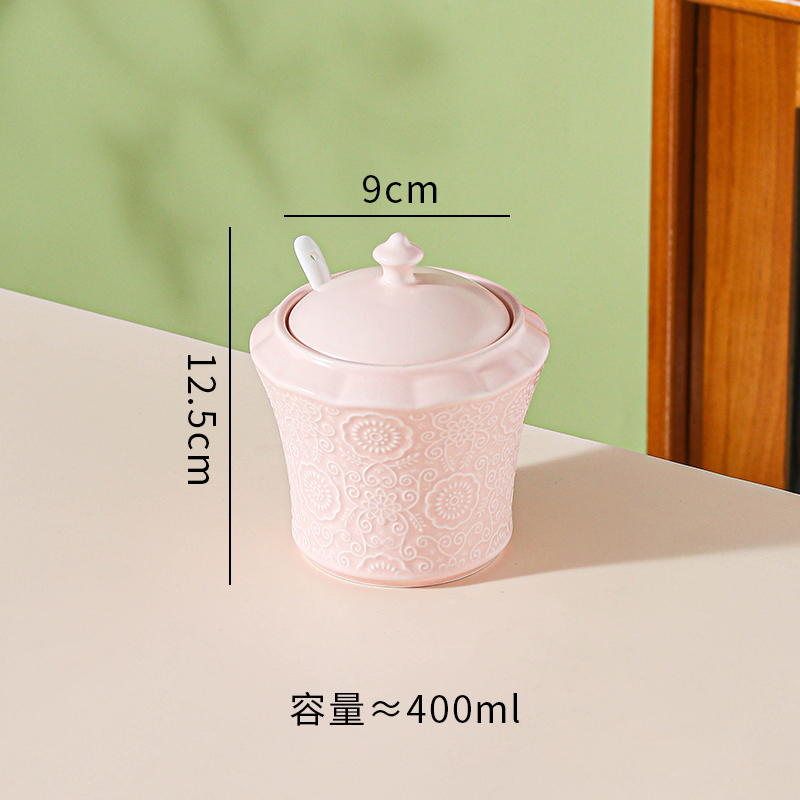 耐高温陶瓷猪油罐家用厨房红油罐子油泼辣子专用带盖子辣椒调味罐