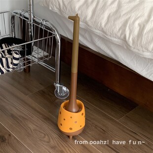 长颈鹿马桶刷~可爱造型可拆卸落地带沥水底座马桶刷厕所清洁刷子