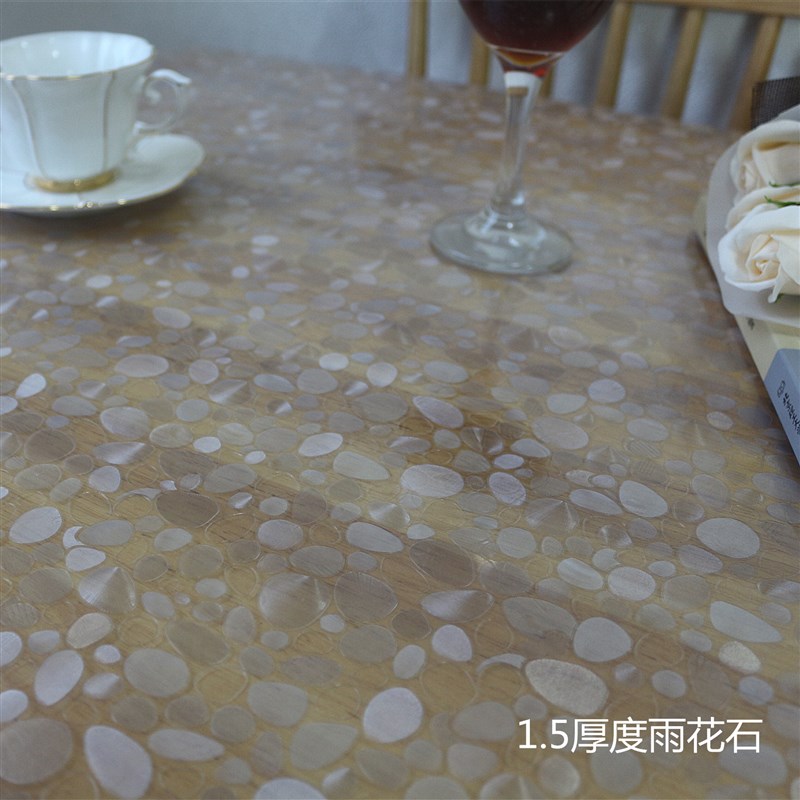 pvc塑料台胶布橱柜加厚透明垫软玻璃板长方形家用印花桌面保护膜