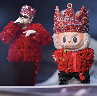 拉布布娃衣一二三代17cm权志龙玫瑰花皇冠演唱会GD同款labubu衣服