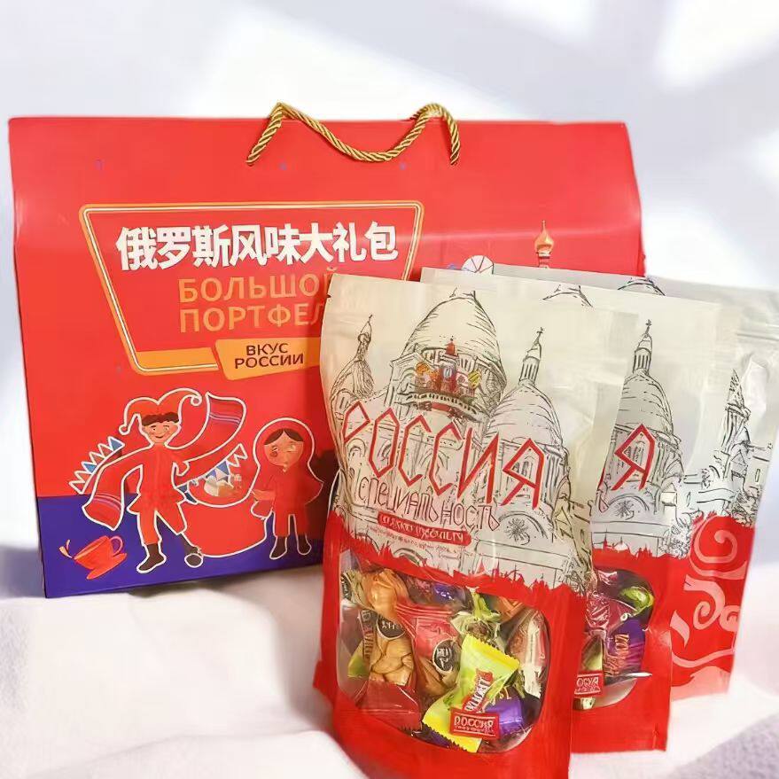 山姆冠超市俄罗斯风味礼盒混合糖果礼包太妃酥糖组合礼盒过年货代