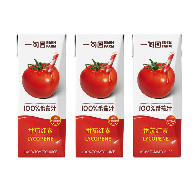山姆超市一甸园果蔬汁200mL*3盒NFC胡萝卜番茄复合沙拉菜饮料健康