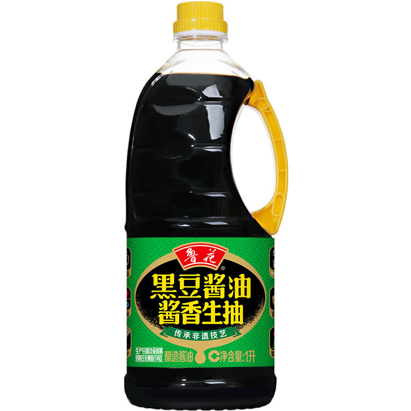 山姆冠超市【鲁花直营】黑豆酱香生抽酱油500ml、800ml、1L物理压