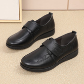 小码 妈妈皮鞋 奶奶大码 老太太二棉鞋 真皮软底中老年女鞋 防滑老人鞋